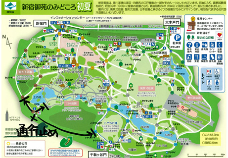 環境省よりお知らせ 園内外周路 母と子の森 日本庭園 子ども広場 の通行止めについて 6 13 木 6 17 月 予定 新宿御苑 一般財団法人国民公園協会